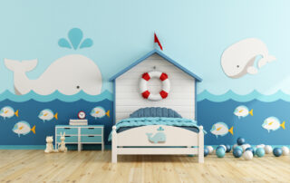 coastal-themed bedroom